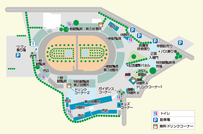 平塚競輪場,場内地図,アクセス